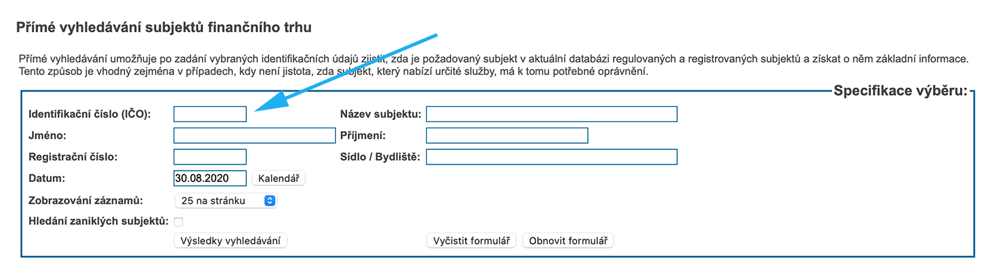 Krok 4. z webu cnb.cz