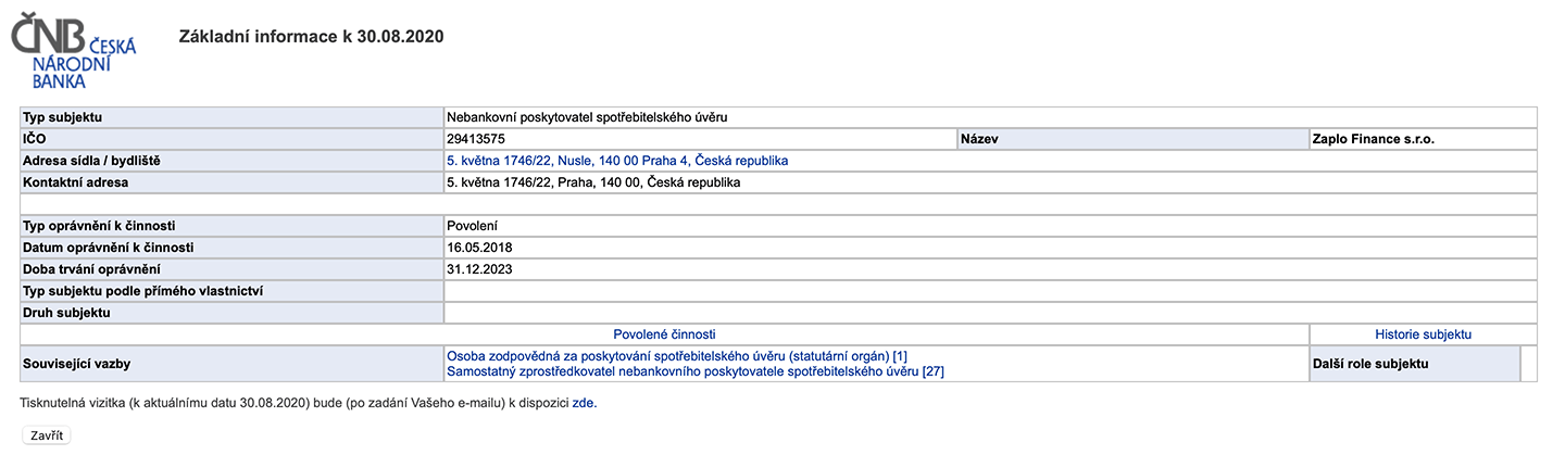 Krok 5. z webu cnb.cz