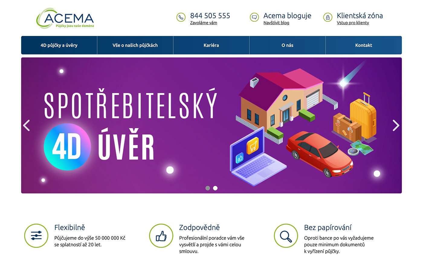 Náhled webu https://www.acema.cz