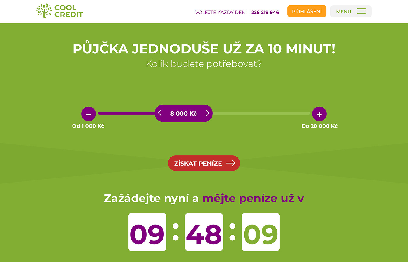 Náhled webu https://coolcredit.cz
