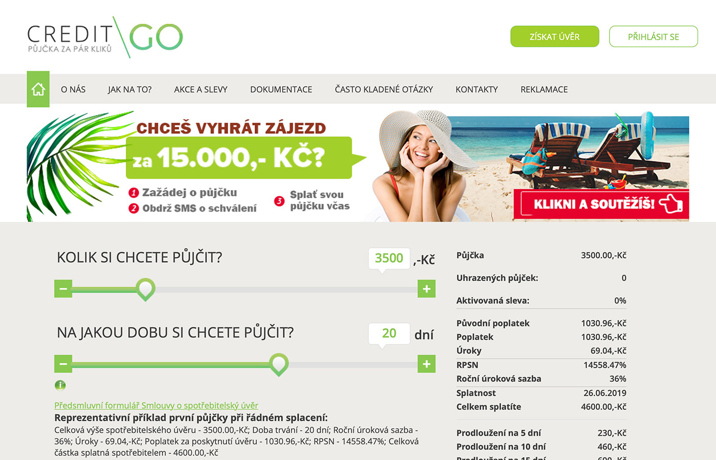 Náhled webu https://www.creditgo.cz