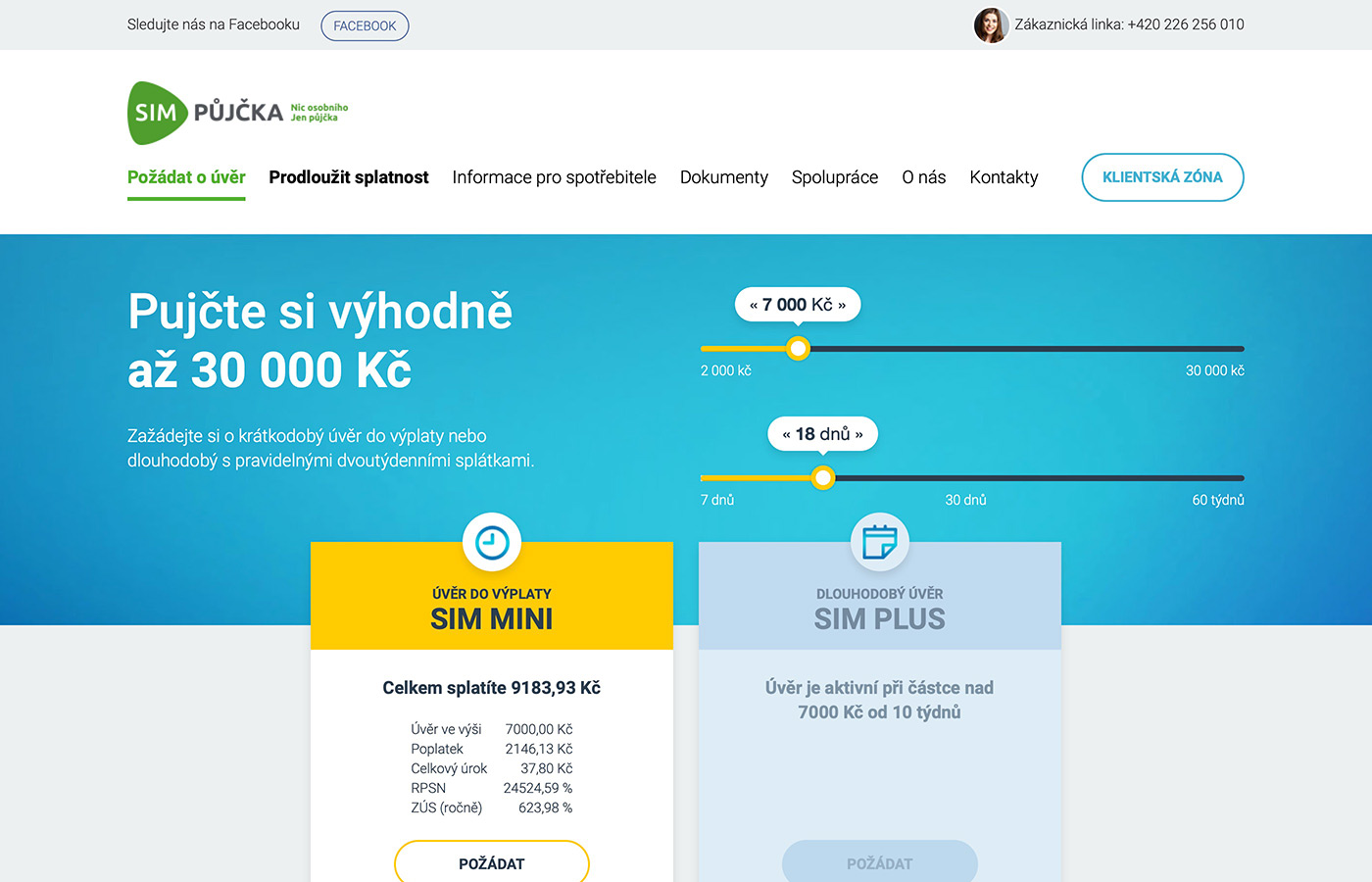 Náhled webu https://www.simpujcka.cz