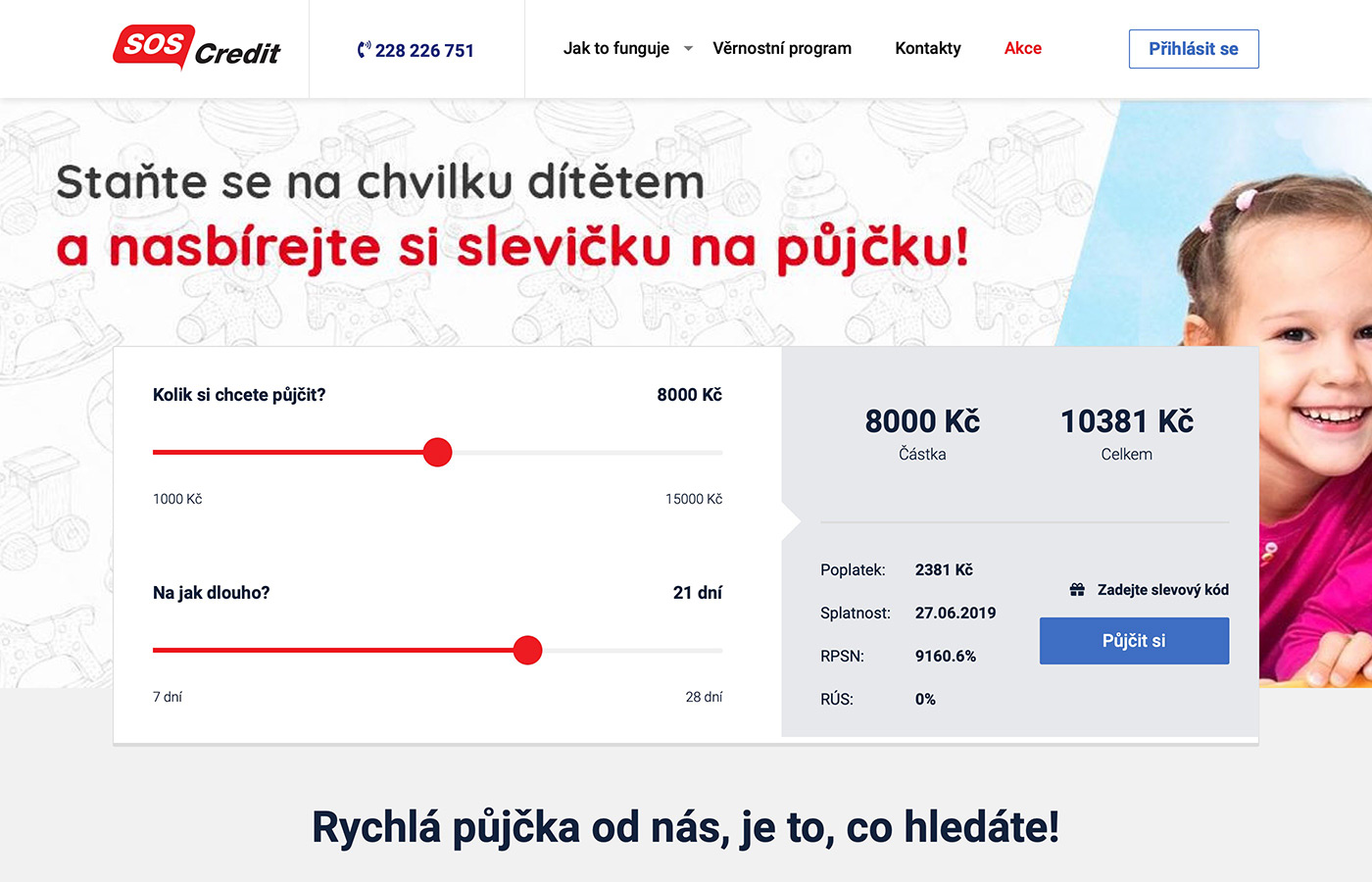 Náhled webu https://www.soscredit.cz